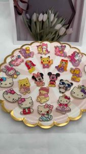 22 ลาย สติ๊กเกอร์การ์ตูนเด็กของตกแต่งต่างๆ กิ๊บติดผมอะคริลิคลาย Hello Kitty สําหรับเด็ก