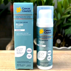 Cancer Council Face Day Wear Fluid Matte Invisible SPF50+ 50ml - Sữa Chống Nắng.