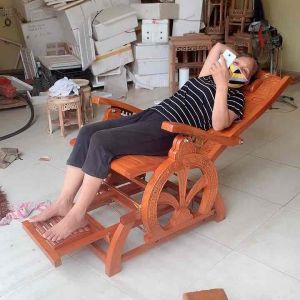 Ghế lười đu đưa gỗ gõ và gỗ hương đá