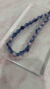 Midnight Bubblegum Necklace สร้อยลูกปัดน้ำเงินชมพู 🩷💙