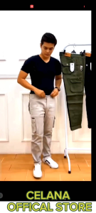 Celana cargo panjang pria premium