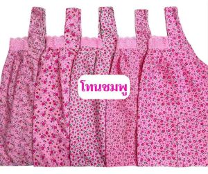 เสื้อคอกระเช้า (รหัสA01) ลายดอก หน้าร้อน สงกรานต์ แต่งคอลูกไม้คอทรงสี่เหลี่ยม ใส่สบายสวยเกินเบอร์มากกก