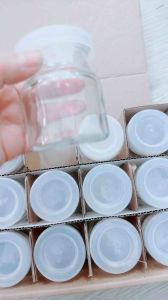 Combo 12 hủ thuỷ tinh 100ml kèm nắp nhựa đựng làm yaourt- Hủ thuỷ tinh làm sữa chua kèm nắp tiện lợi