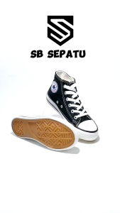 SEPATU ALLSPORT MINGBAO HIGH KIDS BLACK T77 || SEPATU FASHION ANAK HITAM TINGGI || SEPATU SEKOLAH ANAK || SEPATU KASUAL ANAK