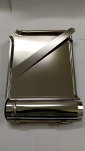 ถาดนับยา(Tablet counting dish)ขนาด22cmx15cmผลิตจากสแตนเลสเกรดการแพทย์ 1ชุดประกอบด้วยตัวถาด+ที่นับ