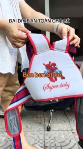 Đai đi xe máy an toàn cho bé Đai balo