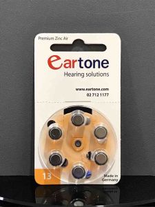 เบอร์13 ถ่านเครื่องช่วยฟัง ถ่านหูฟัง1แผง ถ่านeartone ของแท้ ผลิตและนำเข้าจากประเทศเยอรมนี