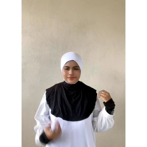 Inner Neck Cover Black Edition/ Inner Neck Half / Inner Tutup Leher Dan Dada Muslimah Black Edition