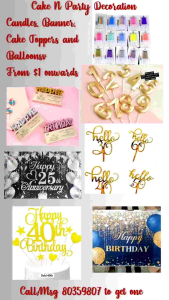 6pc Birthday Cake Decoration Set Local Seller Ready Stock Free Shipping
