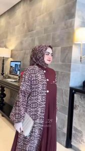 BEST SELLER SYLA SET HIJAB GAMIS TERBARU EID SERIES TERBARU MOTIF ETNIK CANTIK BAYAR DI TEMPAT