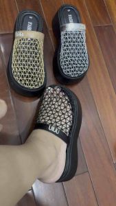 Giày sục Lưới đế bằng cao 7 phân chữ MIN mẫu xinh hót