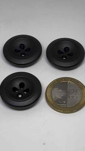 Giant Button #7865 | 3pcs. Black Big Buttons 30mm DIY Craft Sewing