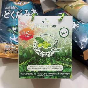 Cà Phê Xanh Kháng Mỡ Thiên Nhiên Việt Hộp 30 gói có tem Hàng Công Ty