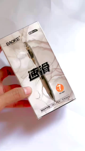 12 Pcs Ballpoint Pen Gell Hitam Baoke [1.0 MM]/Pulpen Gell Hitam/Pen Gell/Pulpen