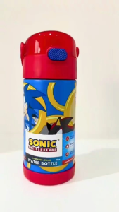 THERMOS FUNTAINER Sonic The Hedgehog 12oz Stainless Steel Vacuum Insulated Kids Water Bottle with Straw