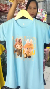 Labubu twin Daster anak perempuan murah | motif kartun lucu anak umur 1-10 tahun