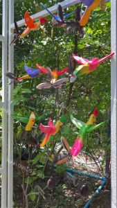 โมบายแขวน นกไม้แกะสลักสาย3ตัวพร้อมหาง (พร้อมส่ง)