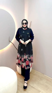 SETELAN CELANA SET HIJAB MODE GALILA TERBARU BY ALODY 100%ASLI REAL SHAQIAH LYODRA