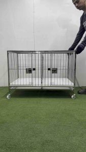 2×3×2 2doors (1/2x1/2 framed) stainless 304 dog cage