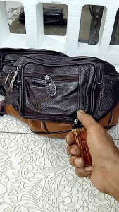 Tas Pinggang Pria Kulit Waistbag Selempang Dada