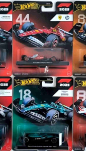 HOT WHEELS PREMIUM FORMULA 1 TEAM 2025 - FERRARI / ASTON MARTIN / RED BULL / MERCEDES-AMG