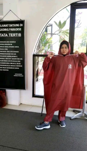 Jas Hujan Ponco ATTHA Pria Wanita Mantel Ujan Kelelawar Bahan PVC 0.25 Tebal Elastis Anti Rembes