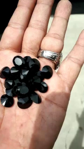 batu akik lepasan black oni cuting intan hitam