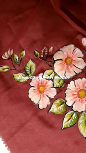 Annisa rumah mode hijab lukis segi empat bahan Paris olive