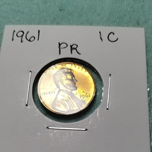 1961 proof Lincoln wheat one cent ( PRELOVED)