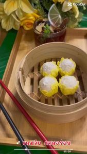 ชุดโมเดลขนมจีบปูปลอม 4 ชิ้น สำหรับงานศิลปะ ตกแต่งบ้าน แบบจำลองอาหารจีน ไม่รวมเข่ง