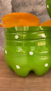 Prakarya Pot dari Galon le minerale 15Lt Bunga Mekar