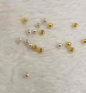 Charm viên bi bạc chặn bên trong có nhựa(silicon) cố định hạt chống xê dịch