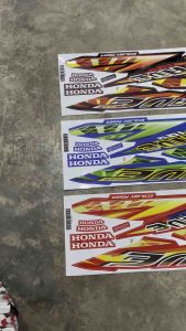 สติ๊กเกอร์ Wave100 2000-2004 sticker เฟรมรถ เวฟ100 สีดำ สีน้ำเงิน สีแดง สวย มอเตอร์ไซค์ Motorcycle