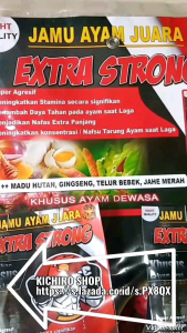 PAKET JAMU KOMPLIT AYAM JUARA ALADIN [Isi=1Sachet Extra Extra Strong+ 1Sachet Extra Fooding] Ayam Laga Ayam Juara Ayam Tanding Tarung