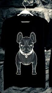 Kaos Distro Pria Wanita Terbaru Gambar Anjing Sablon Depan Belakang Oversize Lengan Pendek Hitam