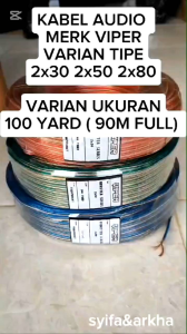 KABEL TRANSPARAN / KABEL LIATRIK / KABEL AUDIO 20YARD / 100 YARD