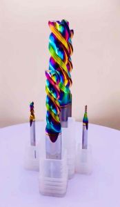 เอ็นมิลคาร์ไบด์ อลูมิเนียม 3ฟัน สีรุ้ง