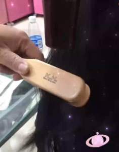 Wood & Bristle FIBRE-HALAL Straightener Hair V Comb Hairdressing Styling Straightening Brush