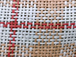 DaVee | Japanese style woven straw bag  tartan design top-handle bucket bag retro woven bag beach bag