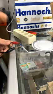 VANTRON Lampu Downlight LED Inbow 9+9w dengan Cahaya 3 warna violet biru dan kuning