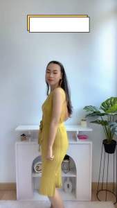 [Basica Moda] 7799 Gaun Dress Midi Wanita Hermossa Basic Rajut Import