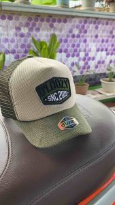 Topi Jaring Corduroy Lidah Pendek DLOOZY Trucker Hat Visor Short Pria Dewasa Original Distro Cream Army