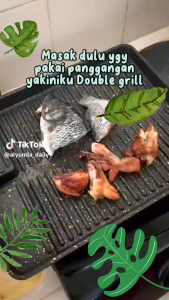 Grill Pan TEFLON Panggangan Daging |Alat BBQ MURAH Grill Pan-37CM