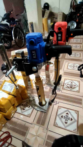 combo máy khoan rút lõi + bệ đỡ máy khoan rút lõi + 2 mũi khoan 56+63