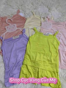 2 Dây Thun Lạnh Cho Bé Gái Bộ Hai Dây Thun Lạnh Trơn Màu Cho Bé Gái Thoáng Mát Size Từ 5kg Đến 15kg 109