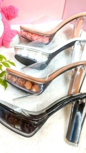 [HCM]Guốc đúp cao gót nữ gót cao 11.5 phân (11.5cm) quai trong thích hợp đi chơi đi tiệc mặc áo dài cô dâu