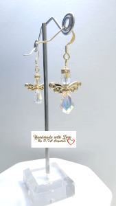 [D.T.C CRYSTALS] Golden Angel Earrings with Swarovski Element Crystals