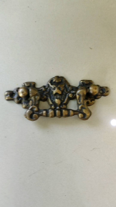Tarikan Laci Kuningan Antik Motif Singa 10 cm 1 Pcs