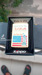 Bật Lửa Zippo USA Chính Hãng Chủ Đề Nữ Thần Tự Do Mỹ - Zippo USA Khắc Ăn Mòn Đổ Sơn Zin Hãng