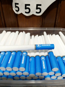 kertas Selongsong 8mm CROWN BIRU kerajinan isi 100 pcs untuk mesin Horns bee/alat Injector manual